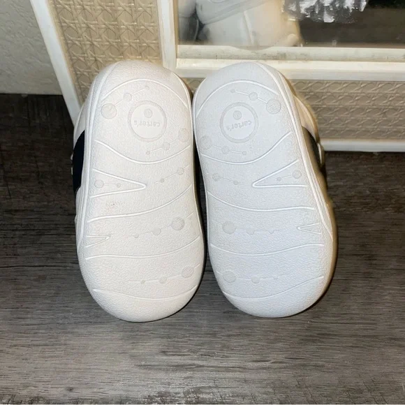 Carter's White and Navy Baby Sneakers - Picture 6 of 6